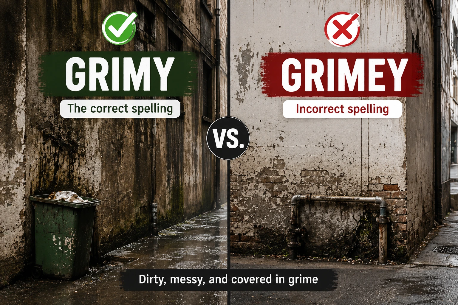 grimey or grimy