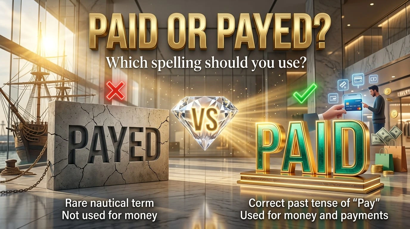 paid or payed