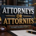 Attorneys or Attornies: correct spelling of “attorneys” explained with legal-themed visuals.