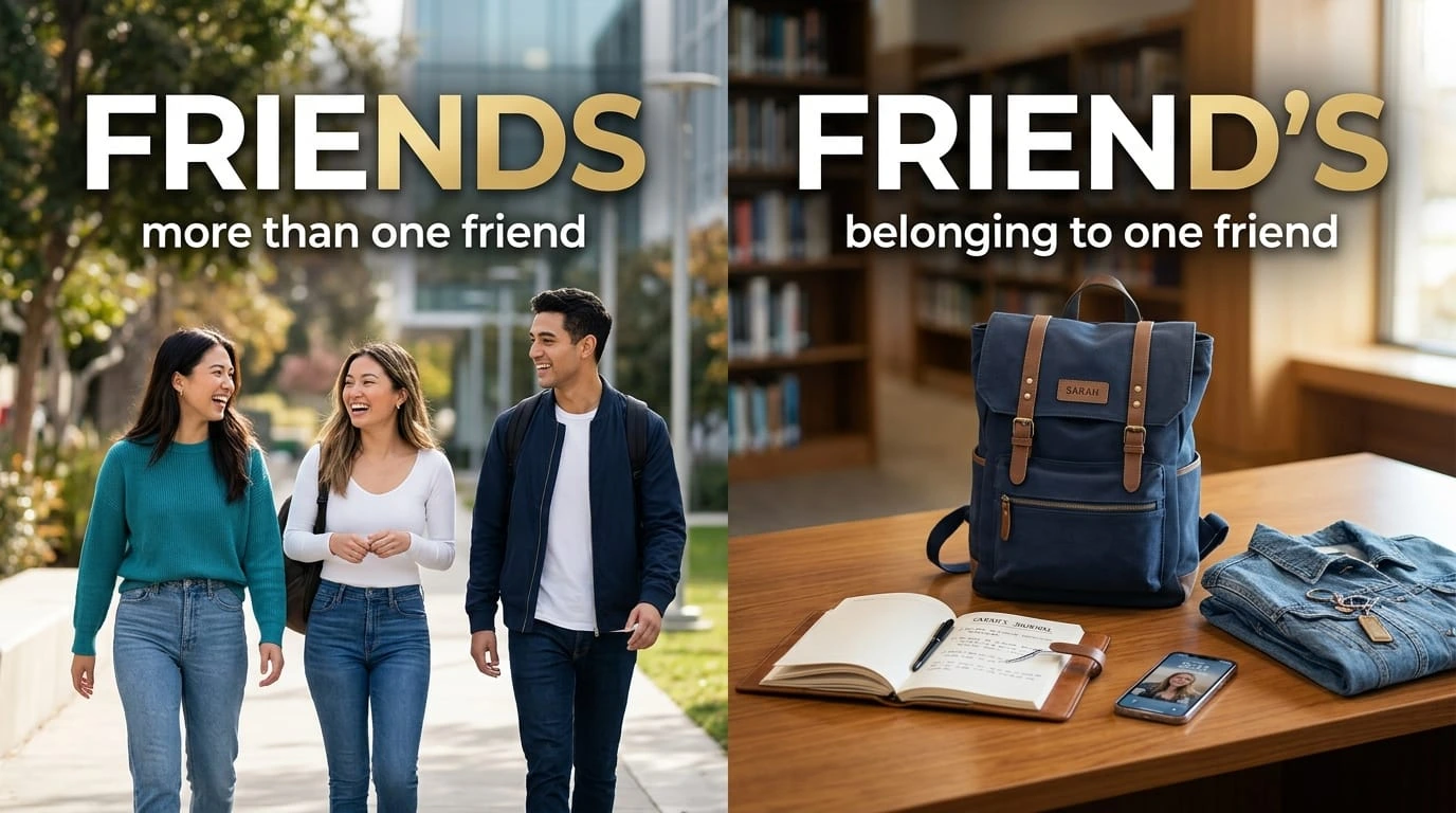 Friends or Friend's: Which One Is Correct? Simple grammar and usage comparison