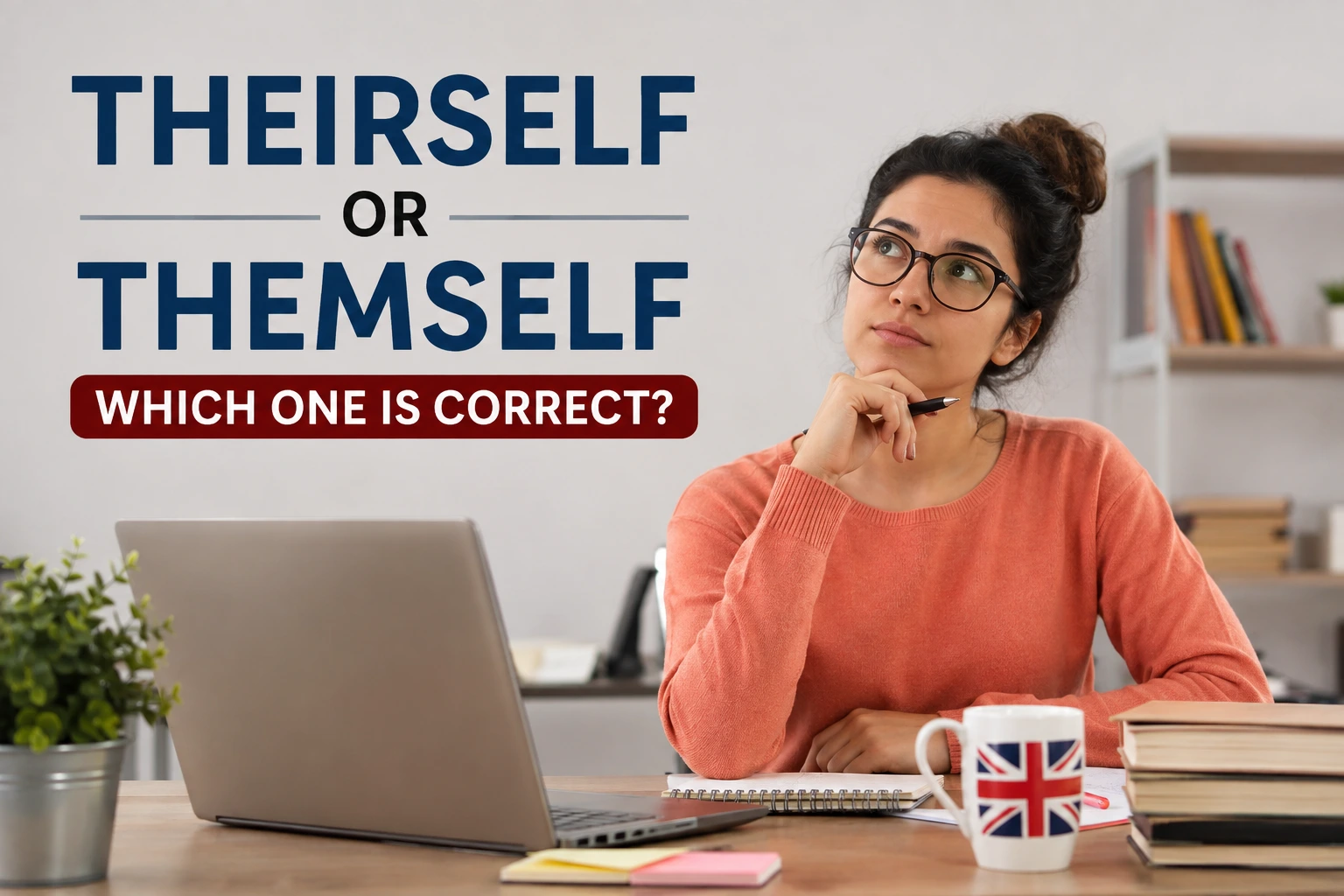 Theirself or Themself comparison showing which reflexive pronoun is correct in English.