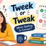Tweek or Tweak spelling comparison showing the correct spelling and usage of “tweak”