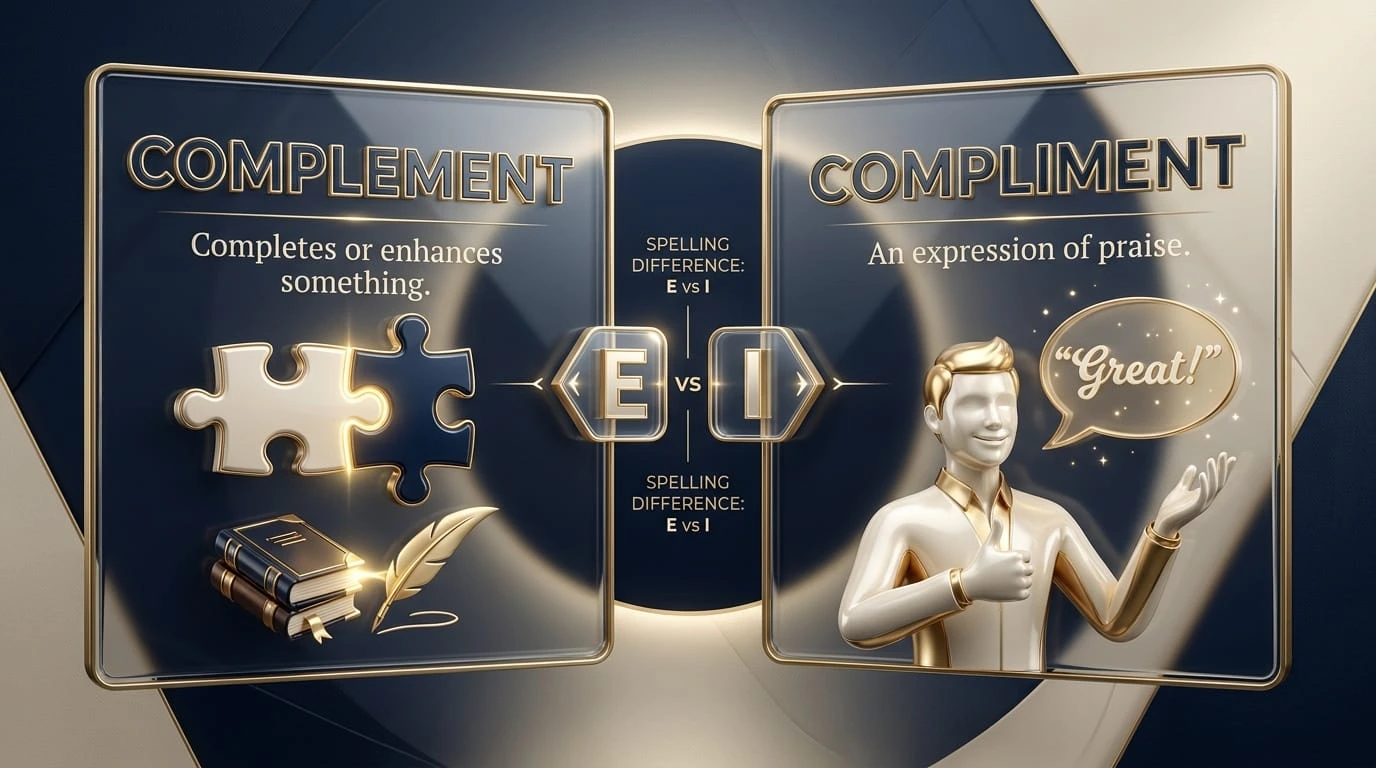 `Complement or Compliment: difference between matching and praising`
