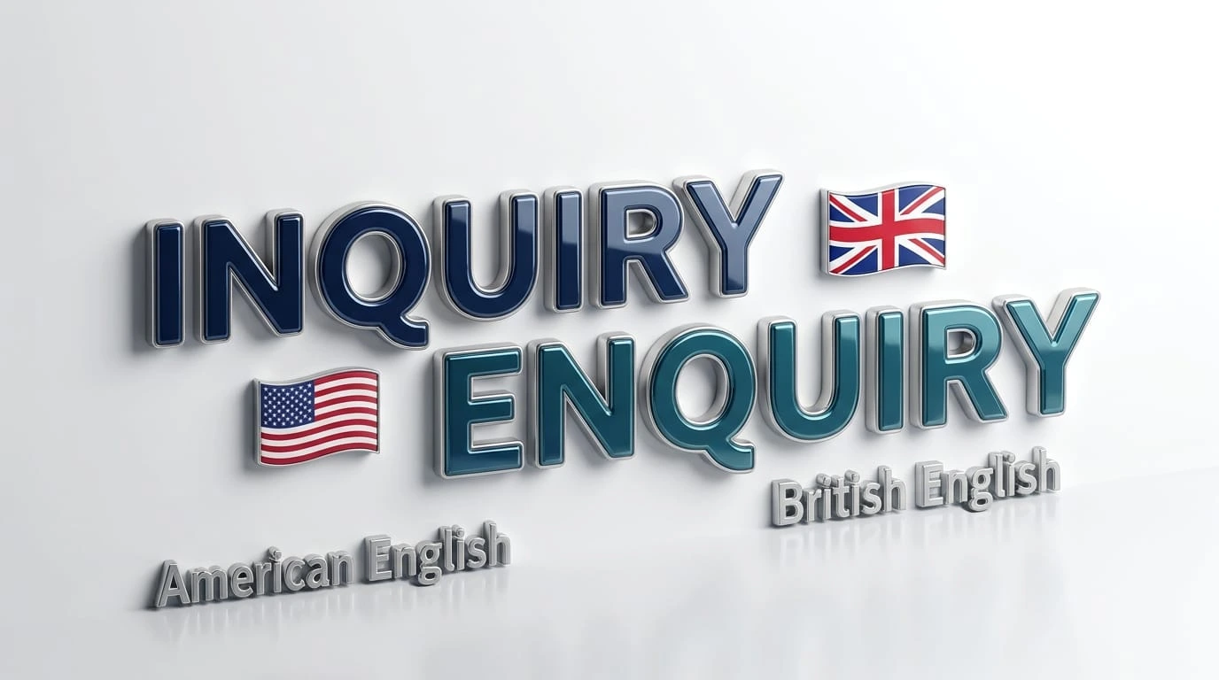 Inquiry or Enquiry: British and American English spelling comparison