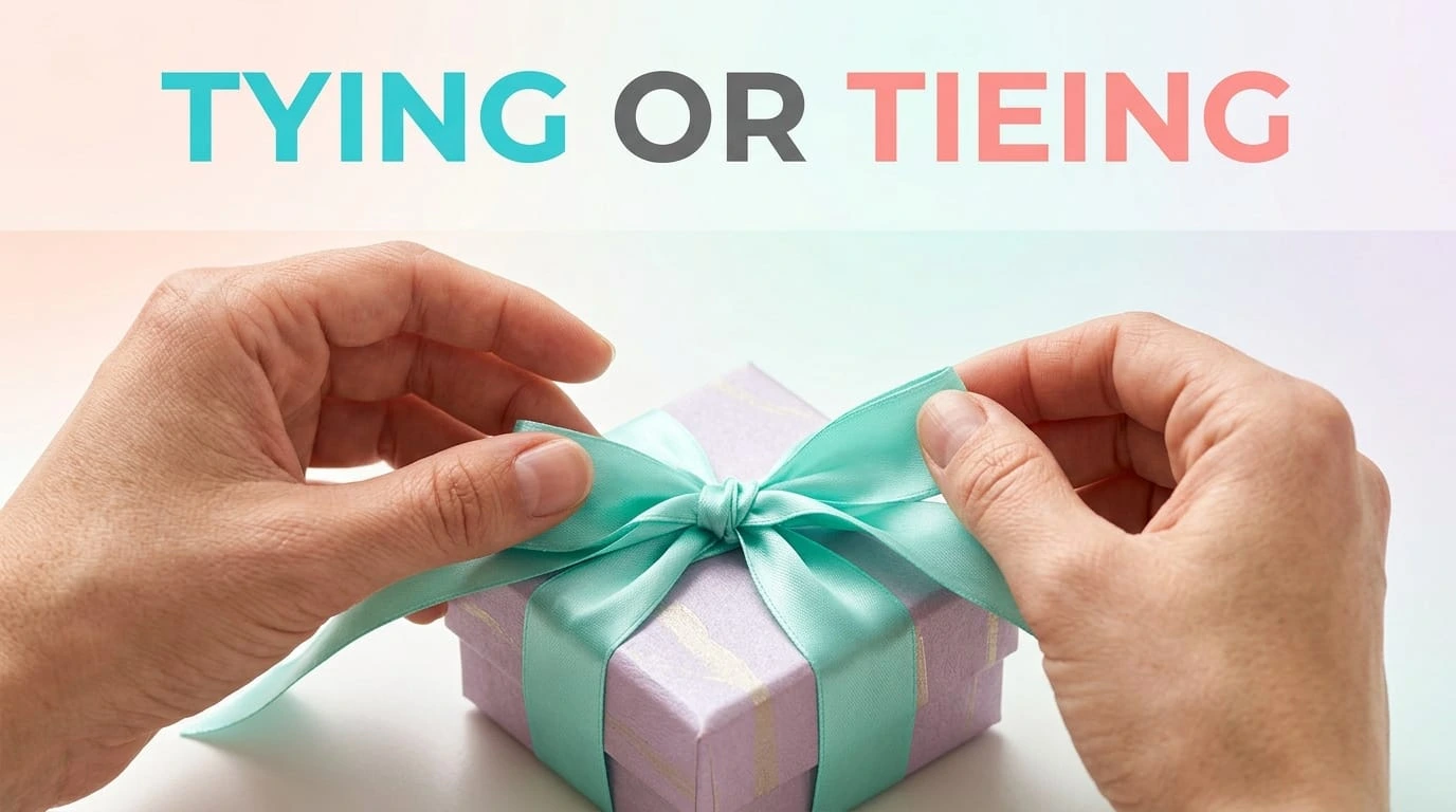 Tying or Tieing